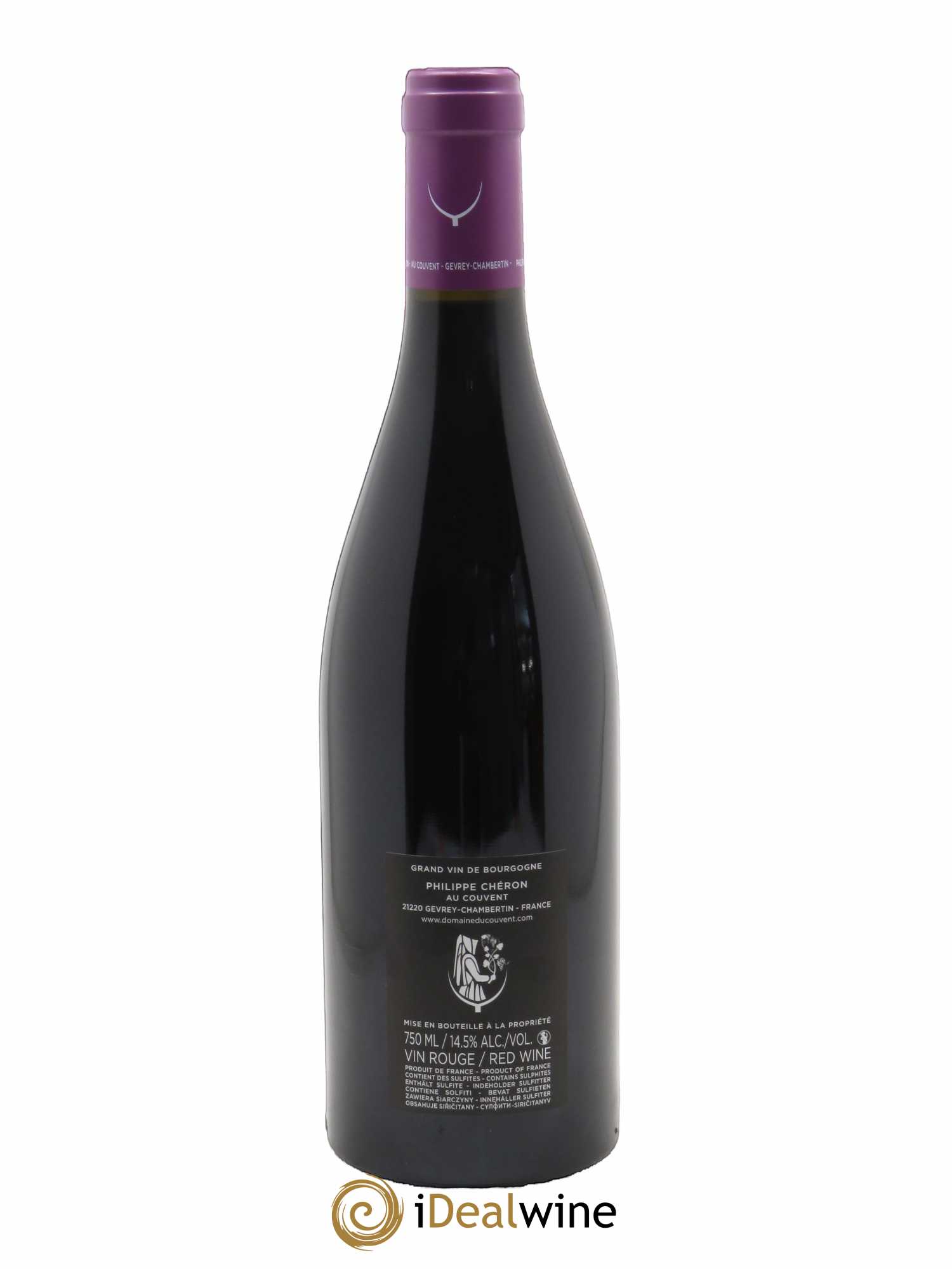 Charmes-Chambertin Grand Cru Aux Mazoyères Domaine du Couvent  2019 - Lot de 1 Bouteille