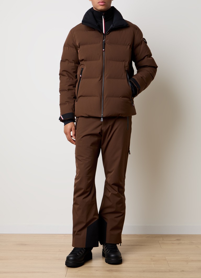 Pantaloni de schi Moncler cu croială dreaptă și buzunare cu fermoar