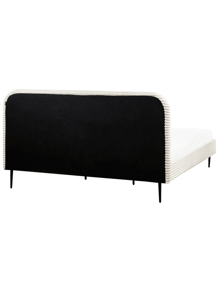 Beliani Doppelbett FLAYAT in Weiß/Schwarz - (W) 193 x (H) 109 x (L) 215 cm günstig kaufen onesize