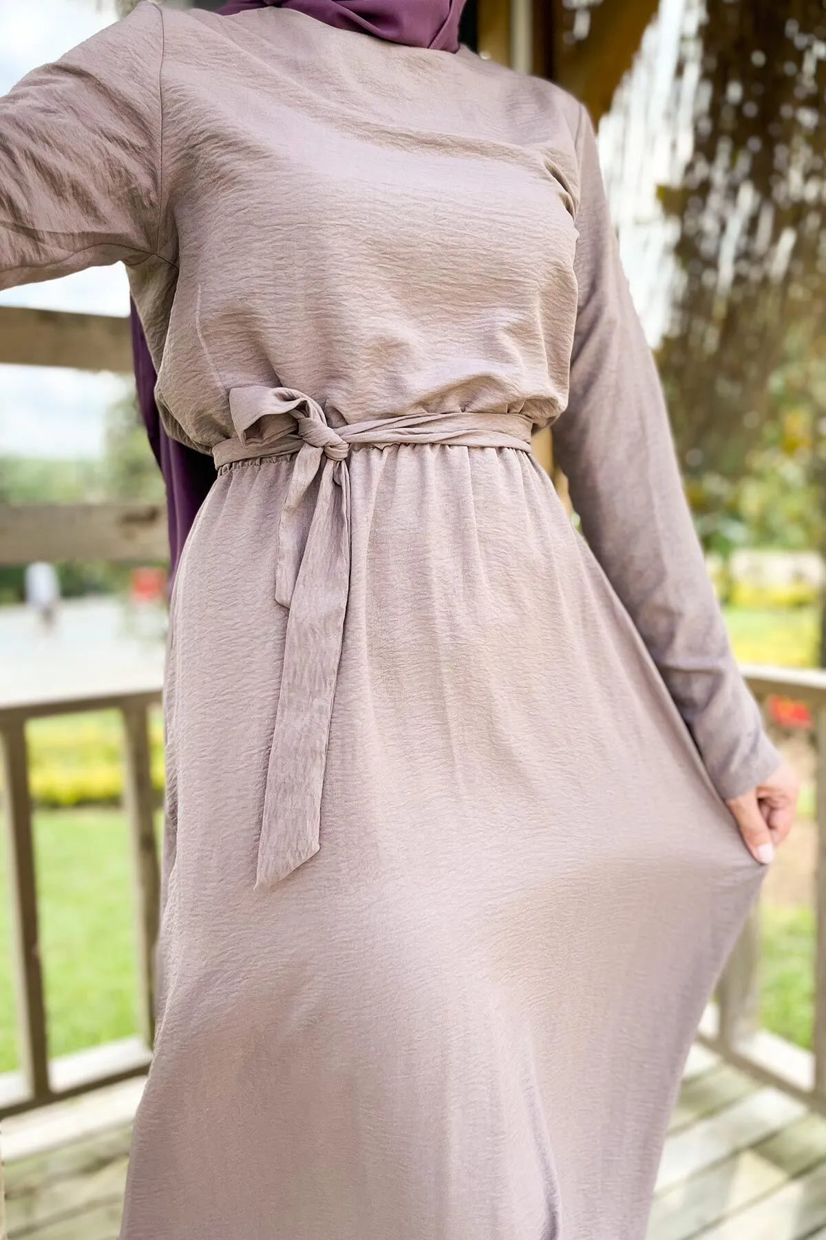 Tesettür Dünyası  Ayrobin Kleid Tsd220540 Nerz