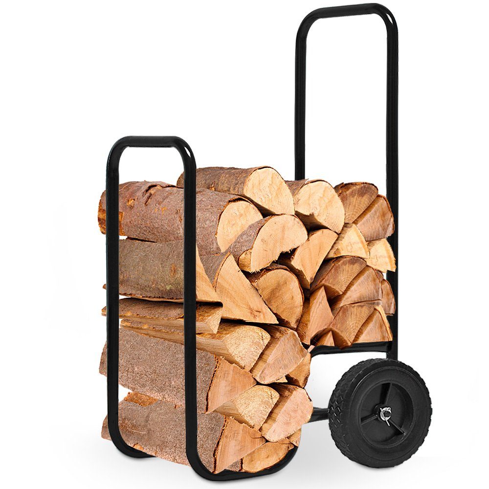 Gardebruk Kaminholzregal, Kaminholzwagen extra groß 105x56x45 cm Brennholzkarre Holzwagen