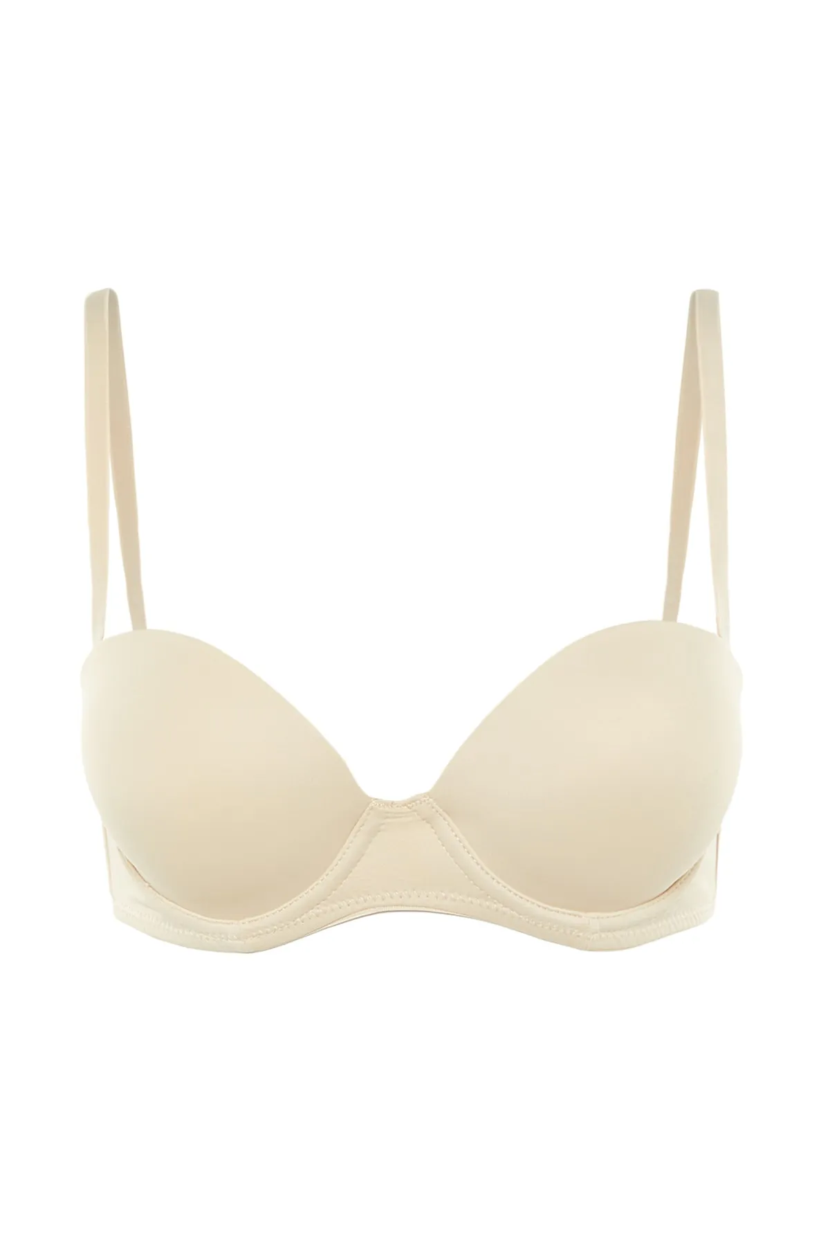 Trendyol Collection  Extra Push-Up T-Shirt-BH Strick-BH mit Trägern aus Hautseil THMAW21SU0058