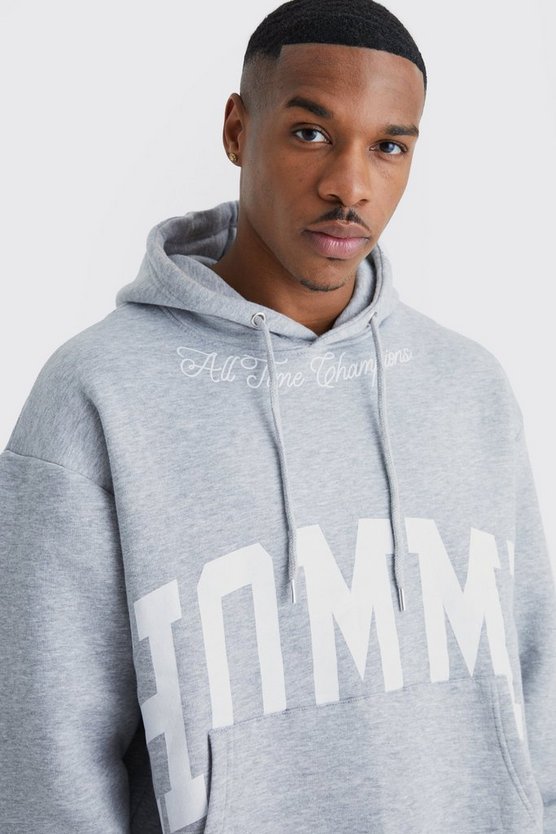 Kastiger Oversize Homme Trainingsanzug mit geteiltem Saum