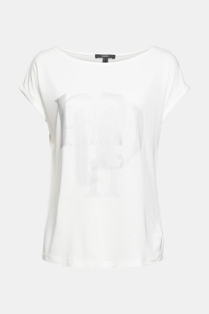 Shirt mit Metallic-Print, LENZING™ ECOVERO™