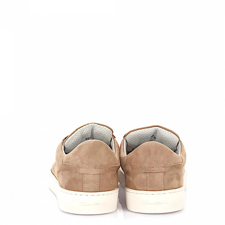 Santoni - Sneaker low Kalbsleder beige rosé - beige