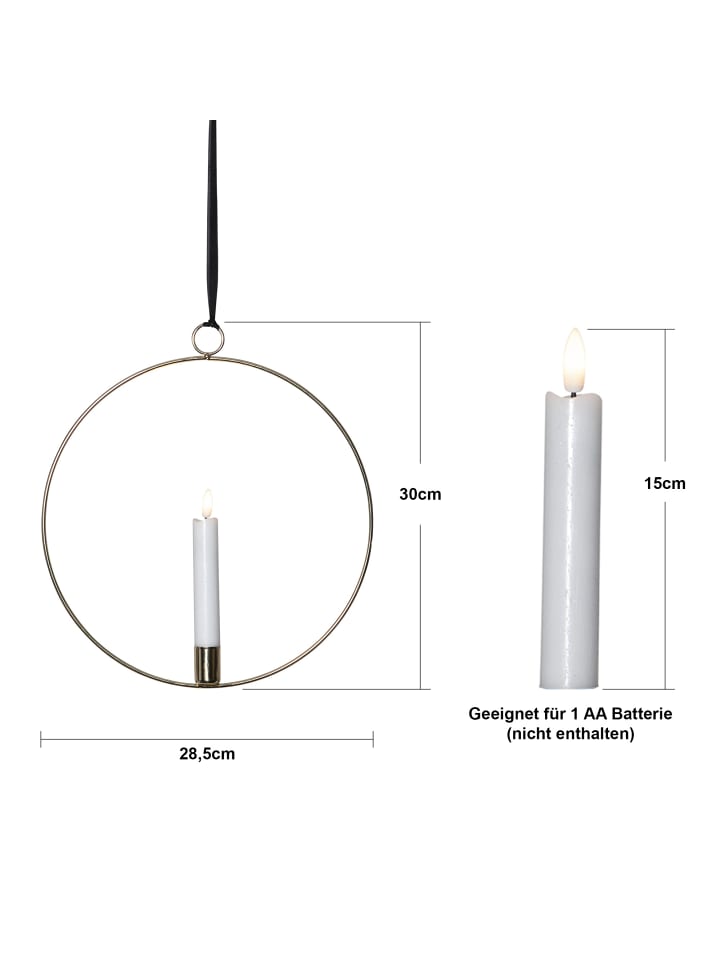 STAR Trading LED Lichterkranz 'Flamme Ring', gold, 30cm günstig kaufen onesize