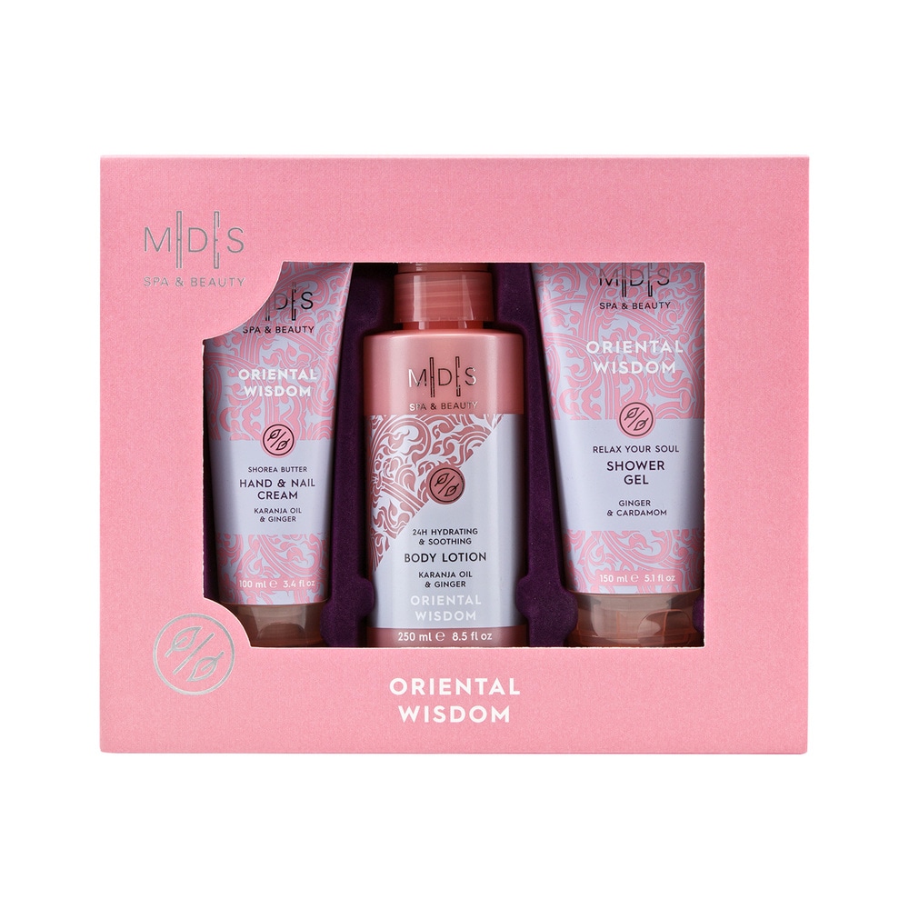 mades cosmetics ORIENTAL WISDOM coffret gel douche | lotion pour le corp s | crème mains & ongles