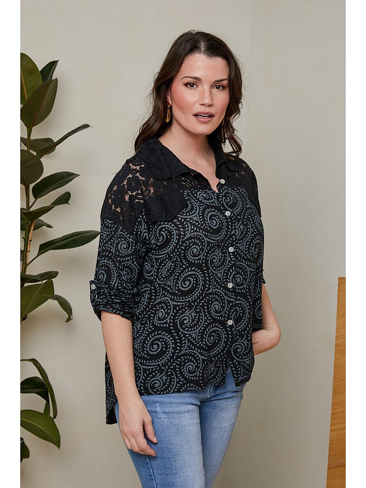 Curvy Lady Hemd in Schwarz günstig kaufen