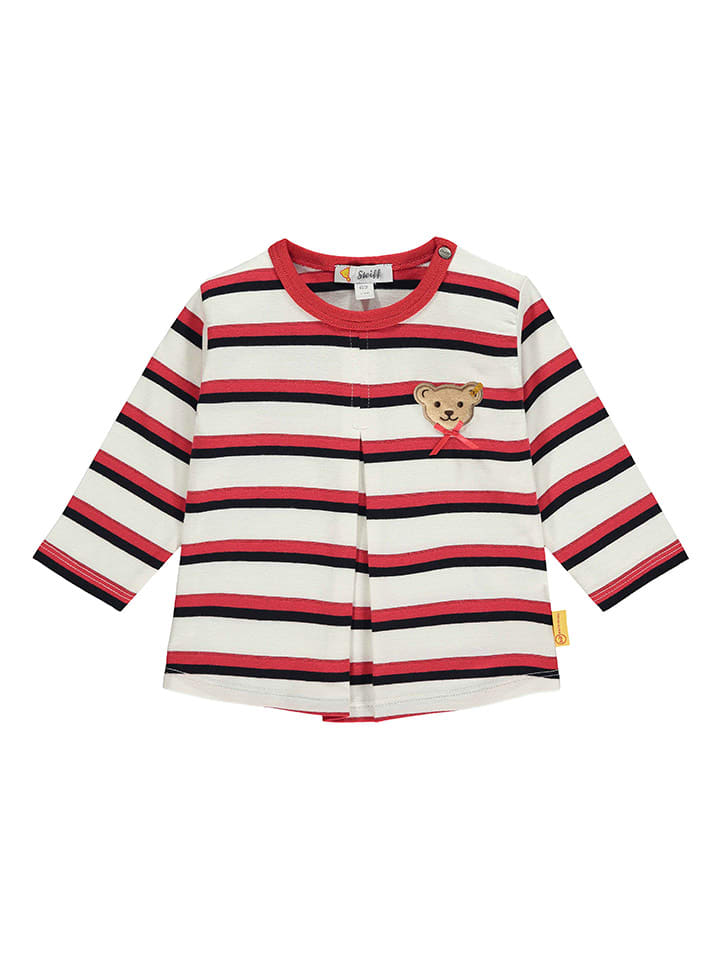 Steiff Longsleeve in Creme/ Rot/ Schwarz günstig kaufen