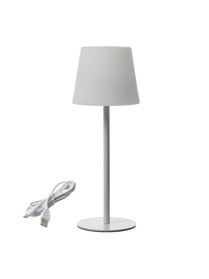 MARELIDA LED Garten Tischlampe aufladbar per USB 4 Helligkeitsstufen H: 40cm in weiß günstig kaufen onesize