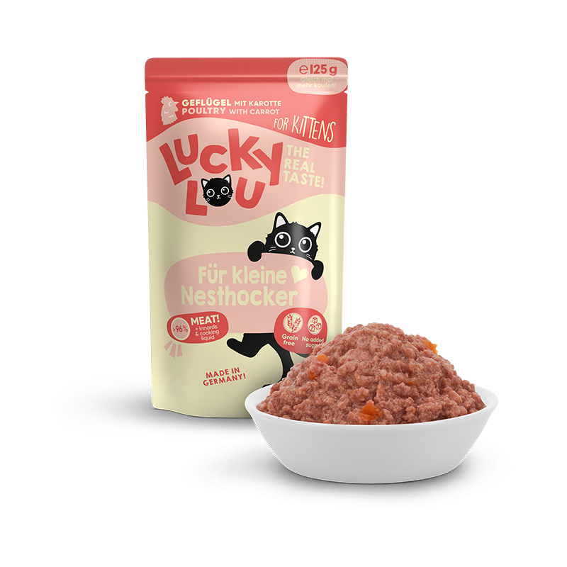Lucky Lou Nassfutter Lucky Lou Kitten Geflügel 16x125g
