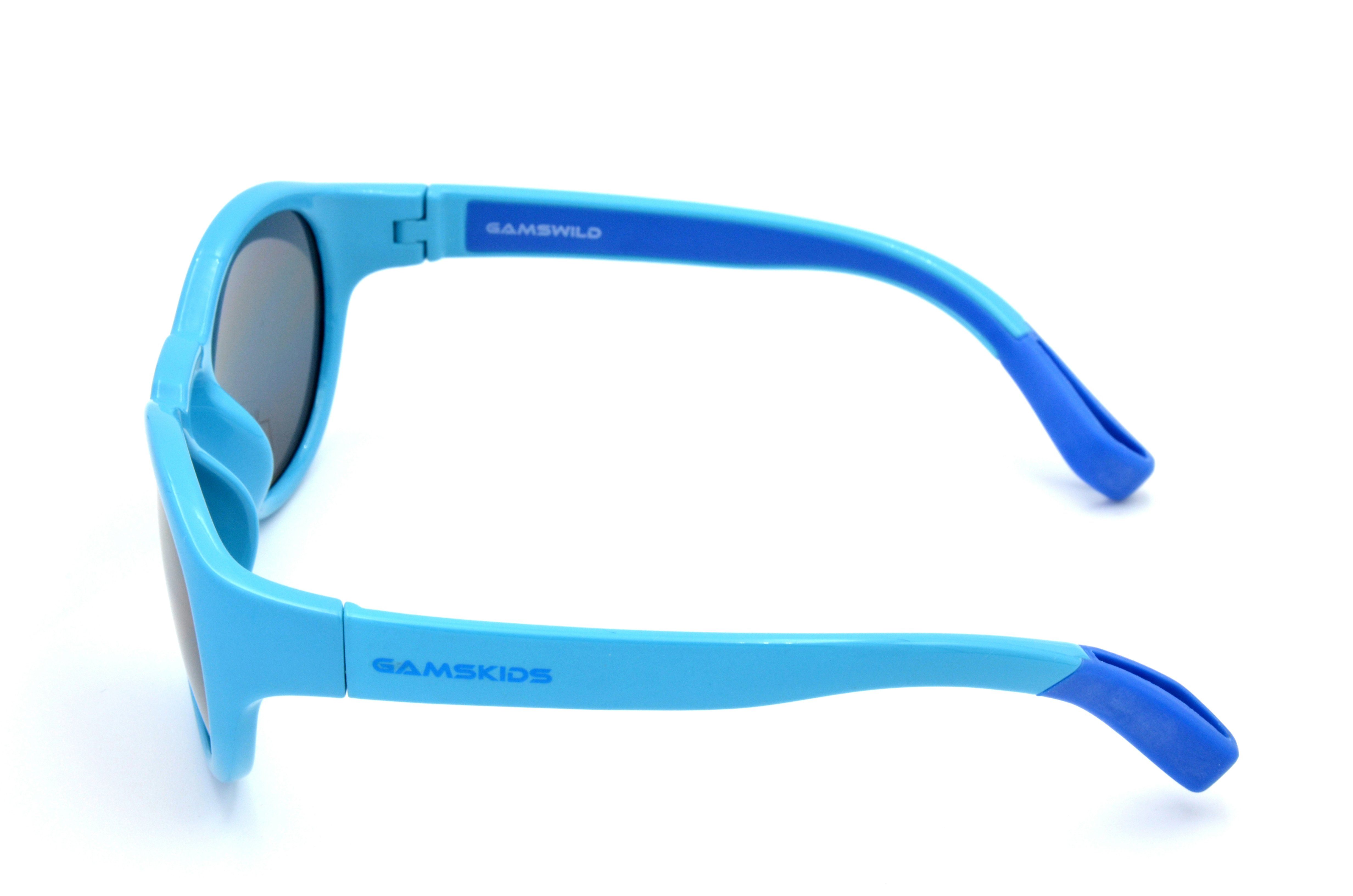 Gamswild Sonnenbrille WK5417 GAMSKIDS Kinderbrille 5-10 Jahre Kleinkindbrille Mädchen Jungen kids Unisex, blau, grün, lila
