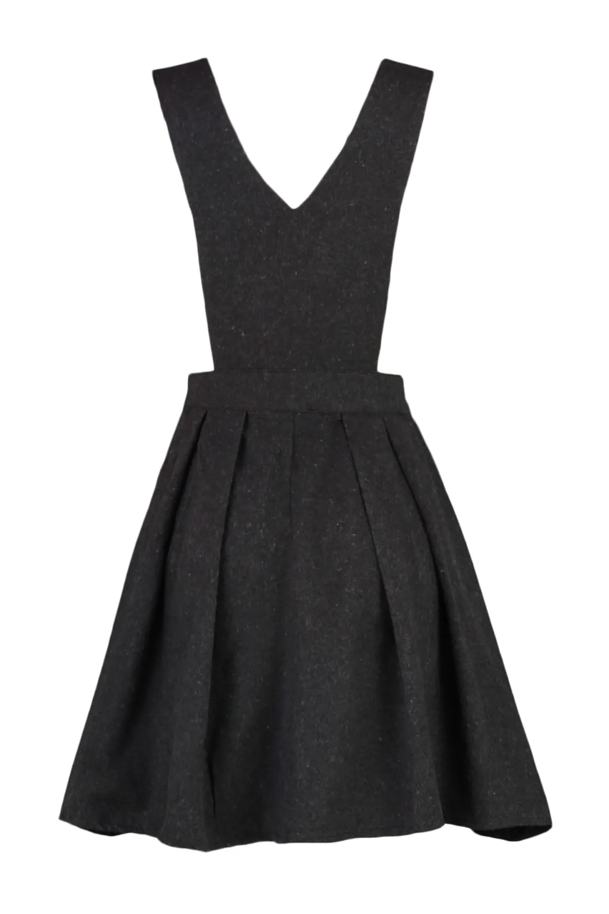Trendyol Collection  Anthrazitfarbenes Mini-Webkleid mit Trägern TWOAW21EL1163