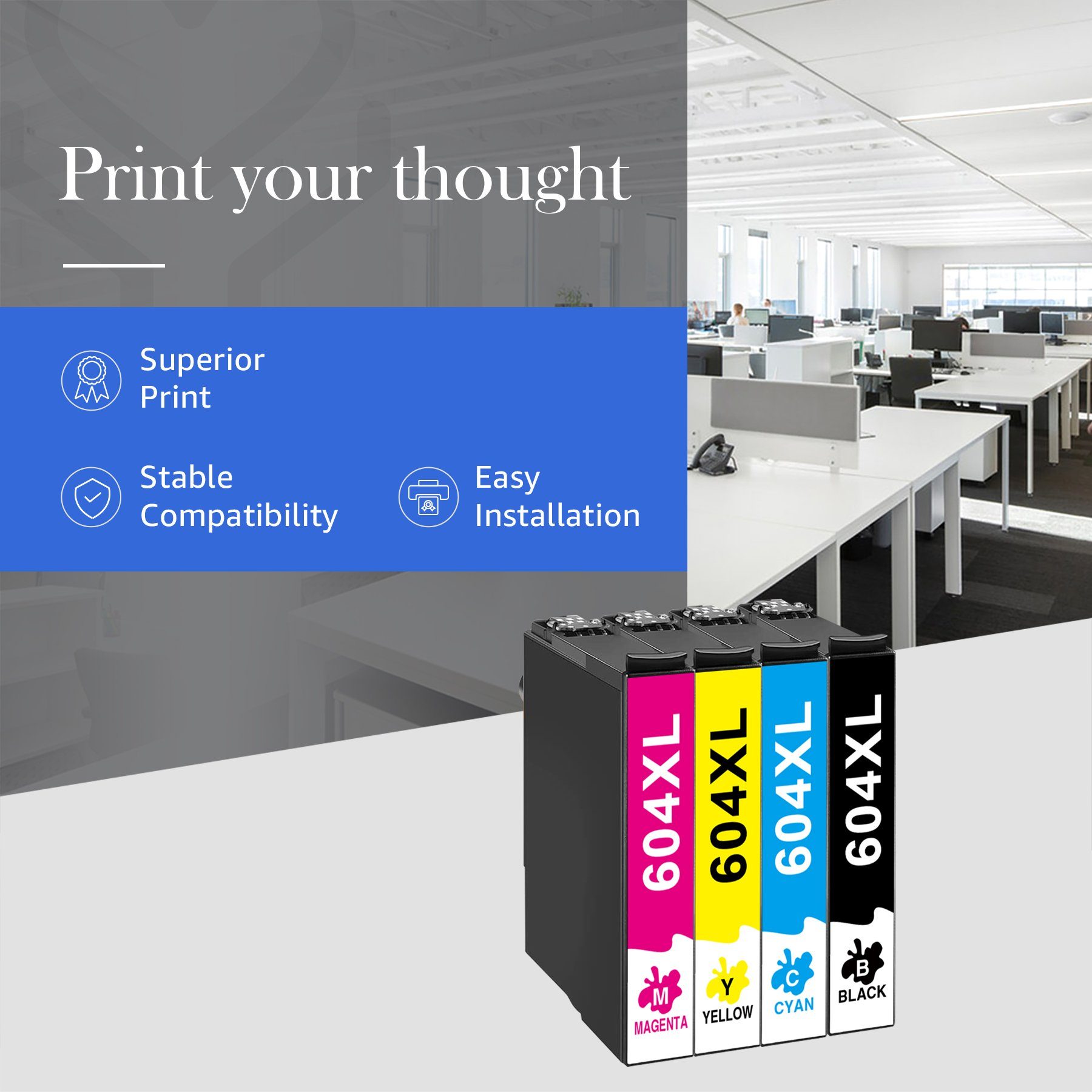 STAROVER 604 XL für EPSON 604XL Multipack XP-2200 XP-2205 XP-3200 XP-3205 Tintenpatrone (XP-4200 XP-4205, WorkForce WF-2910DWF WF-2930DWF WF-2935DWF WF-2950DWF)