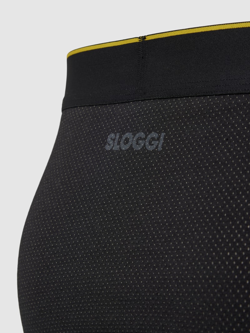 Slip mit elastischem Bund im 4er-Pack in schwarz