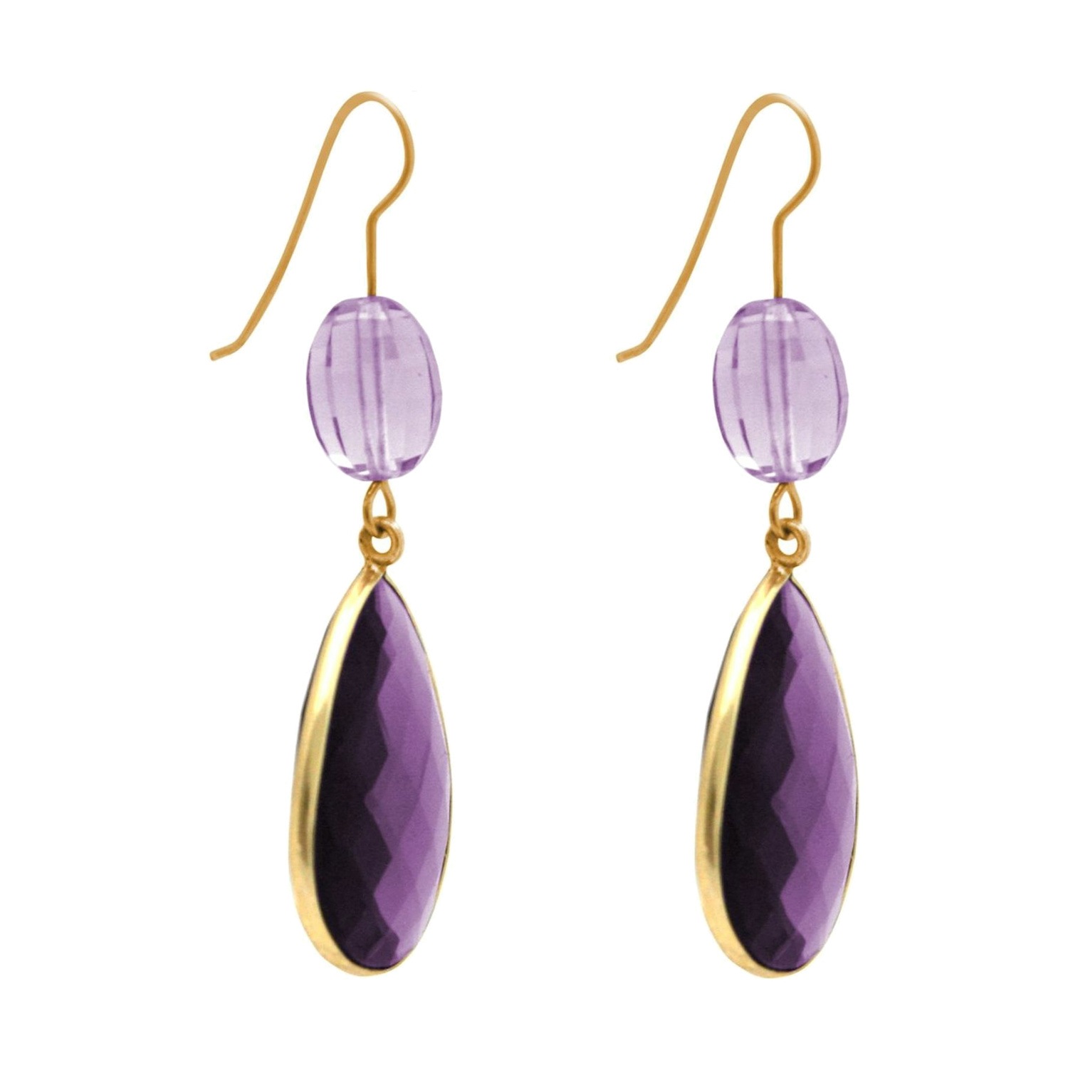 Ohrringe 'Lila. lavendel Amethyst Tropfen'