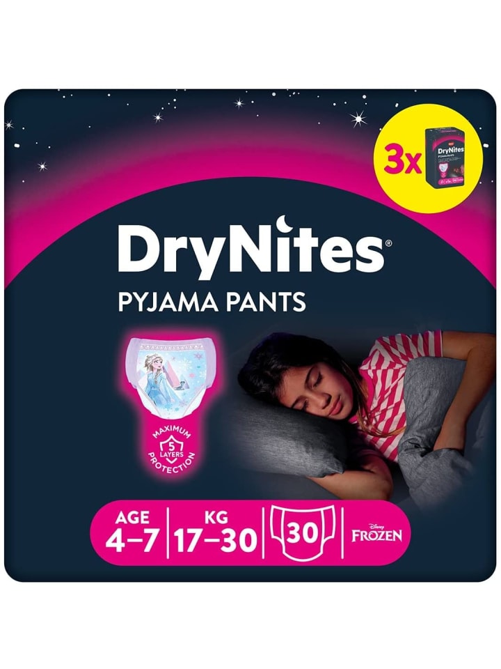 DryNites Windeln Windelhosen Mädchen 4-7 J. (17-30kg) Monatspack 30 Stk günstig kaufen onesize