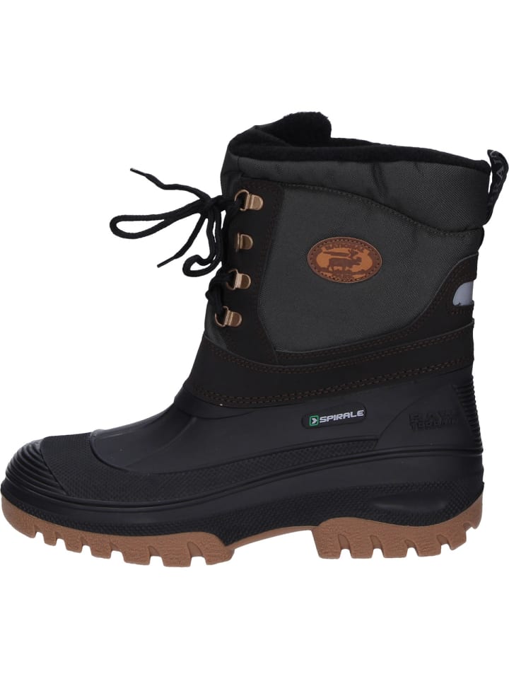 Spirale Winterstiefel Pilgrim gefüttert in schwarz/braun/oliv günstig kaufen
