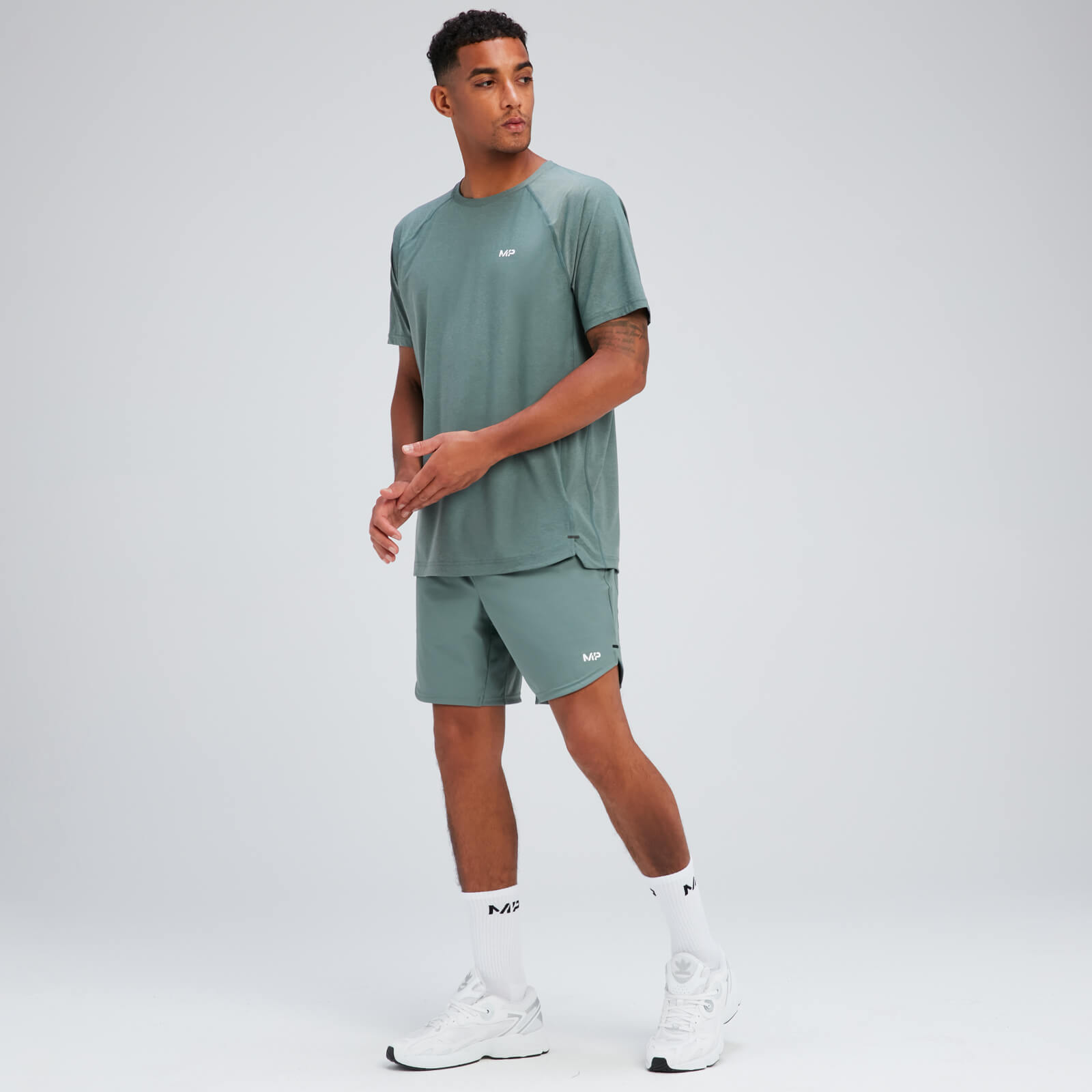 T-shirt à manches courtes MP Tempo pour hommes – Gris ardoise chiné