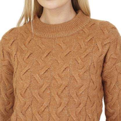 BRAVE SOUL Crew Neck Damen Strickpullover LK-544ORIGINAL CAMEL