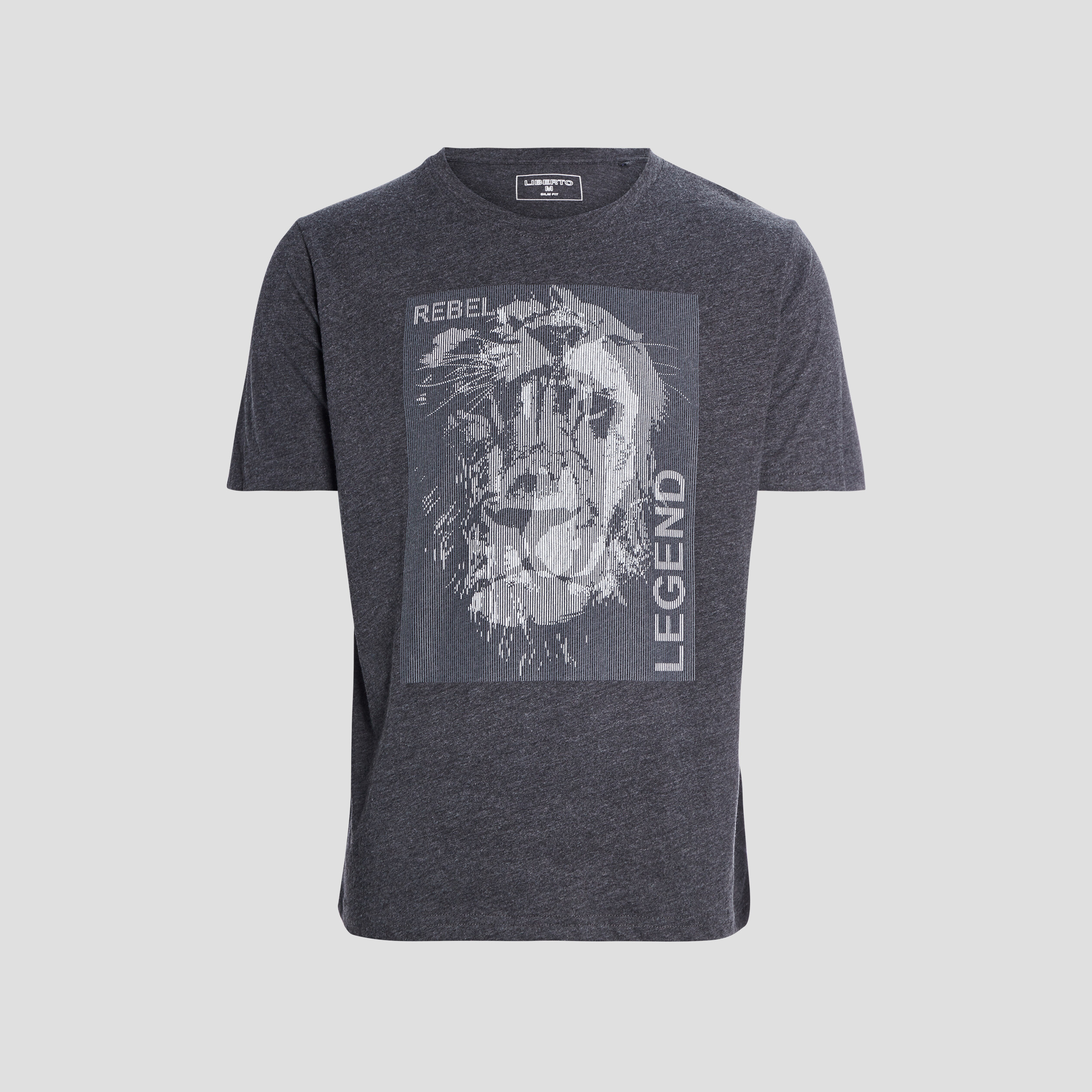 T-shirt manches courtes gris foncé homme | La Halle