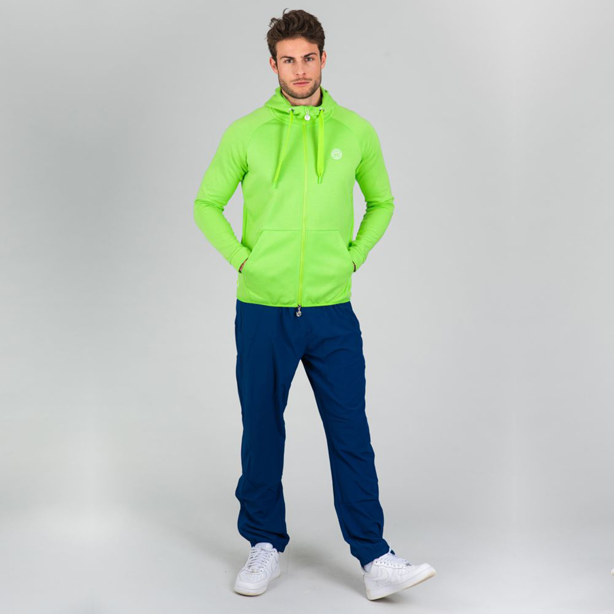 Jamol Tech Trainingsjacke Herren - Neongrün, Weiß