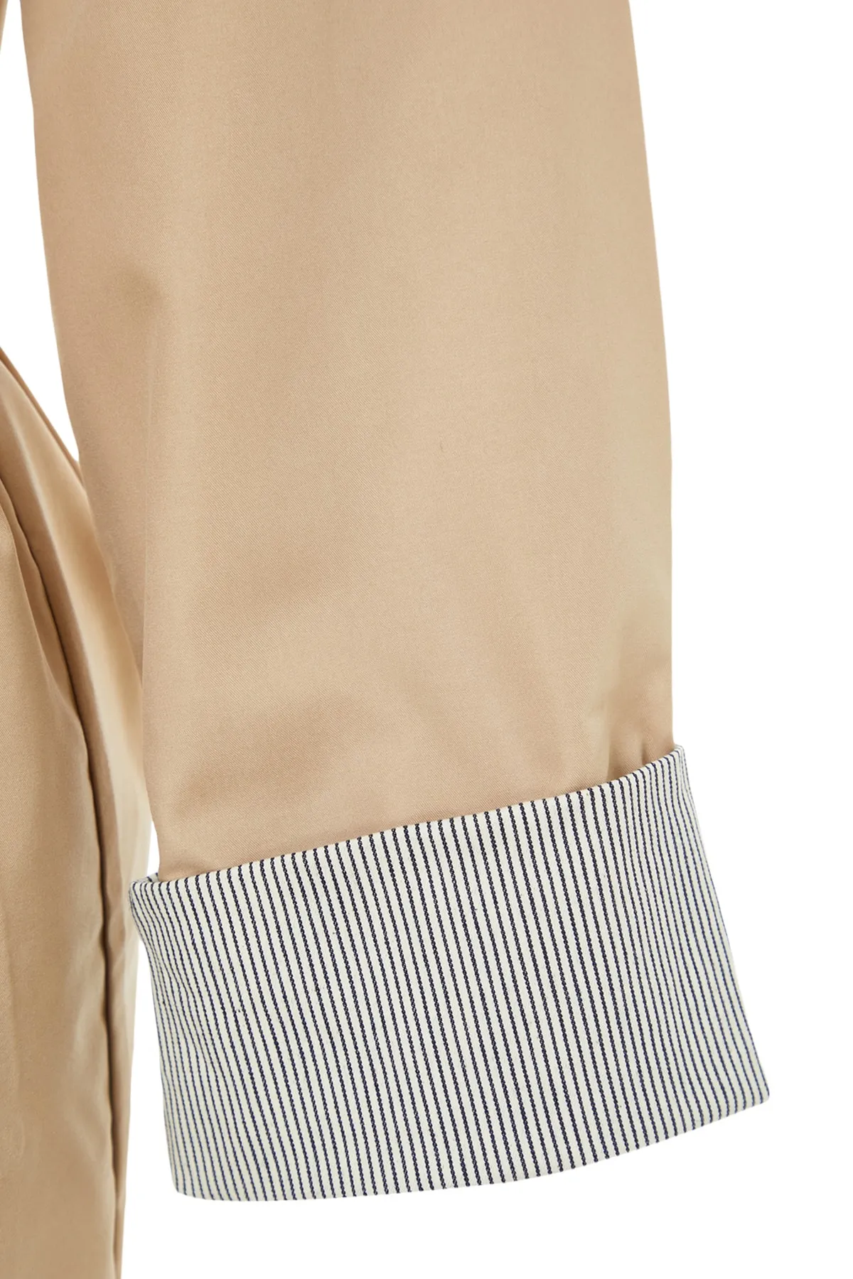Trendyol Modest  Beiger gewebter Trenchcoat mit Bindedetail in der Taille TCTSS23CL00002