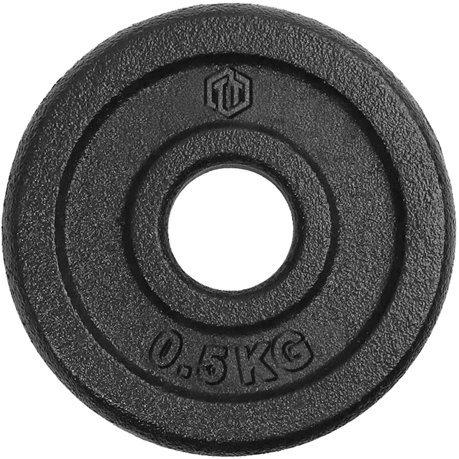 Sporttrend 24 Hantelscheiben Hantelscheibe 0,5KG Gusseisen 30/31mm, Gewichtsscheibe