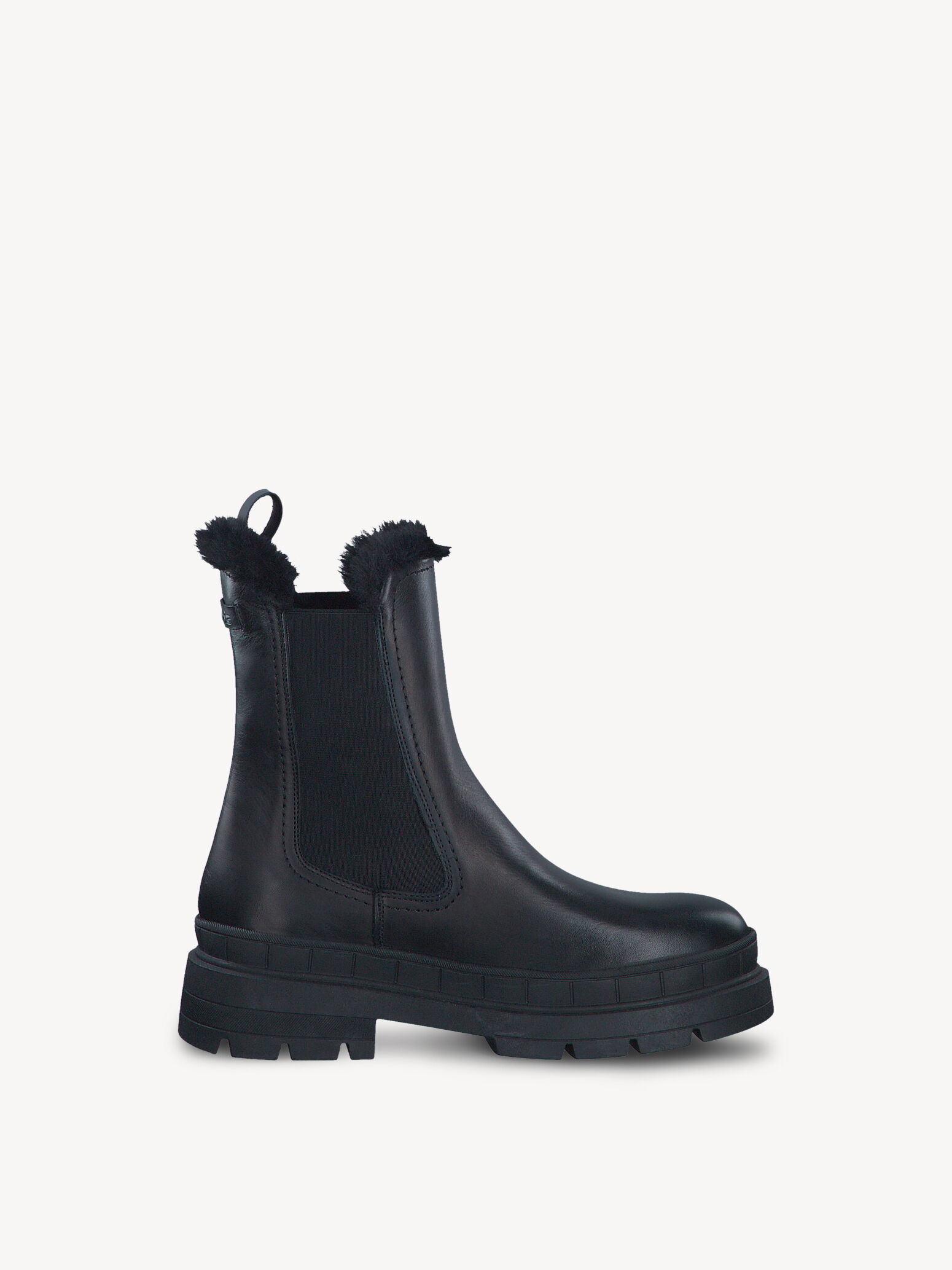Bottine en cuir - noir doublure chaude