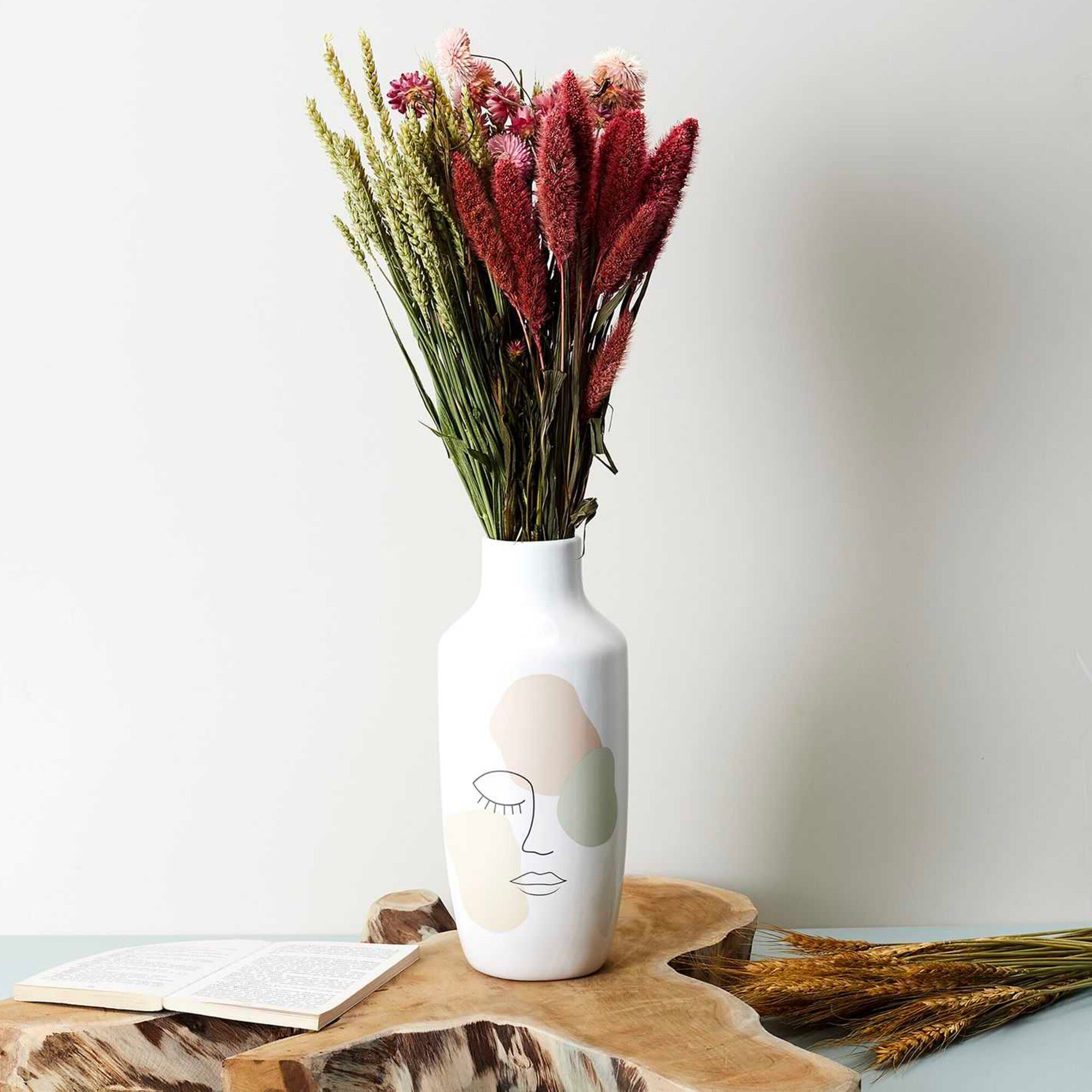 Vase céramique, dessin visage