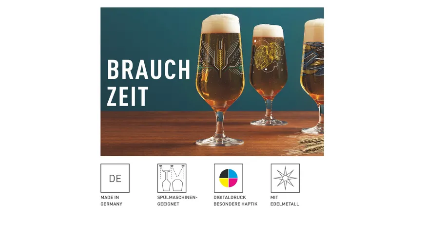 RITZENHOFF Pilsglas Brauchzeit  2er #5 #6 A. Preis F22