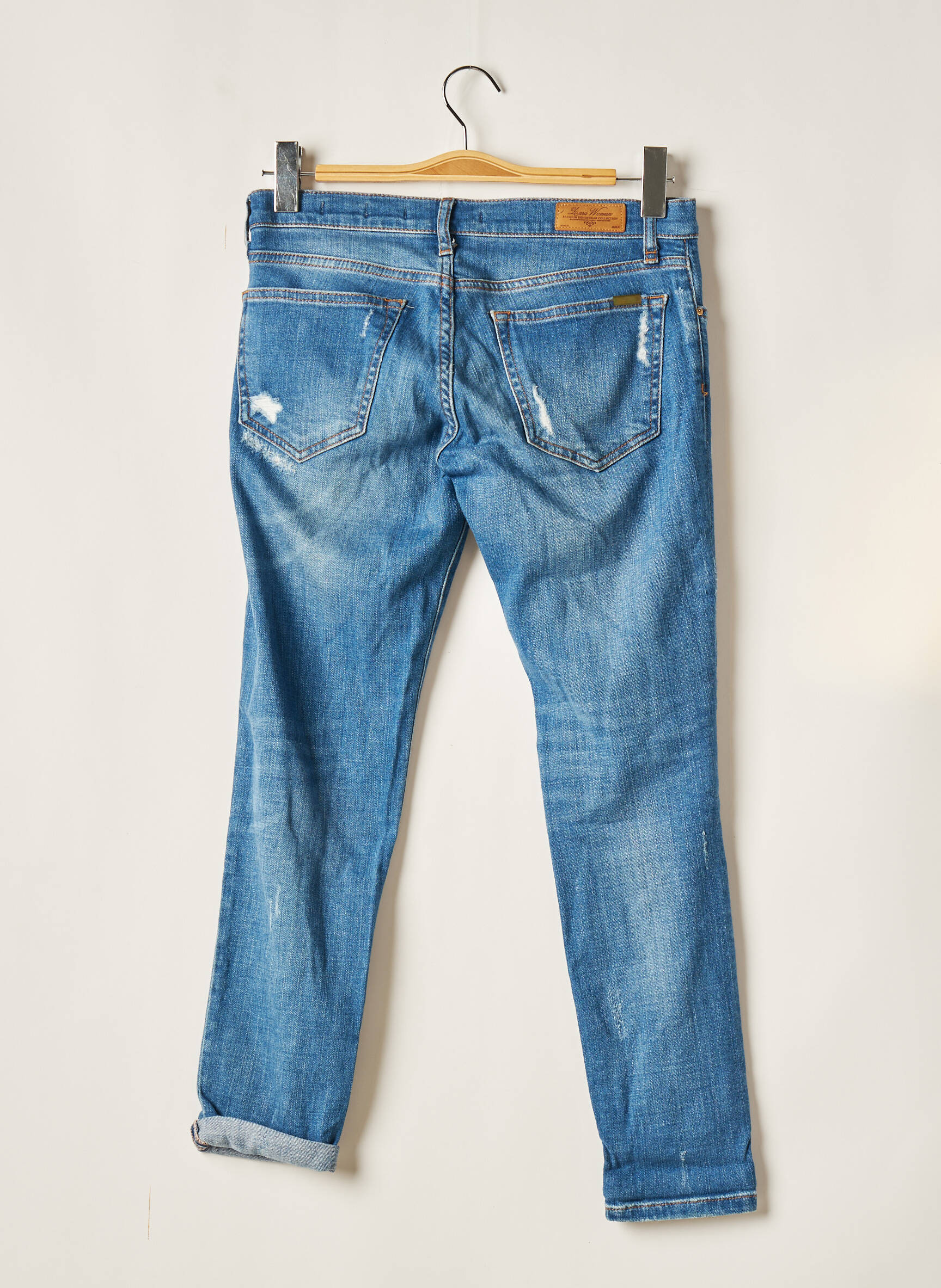 Zara Jeans Coupe Slim Femme couleur bleu