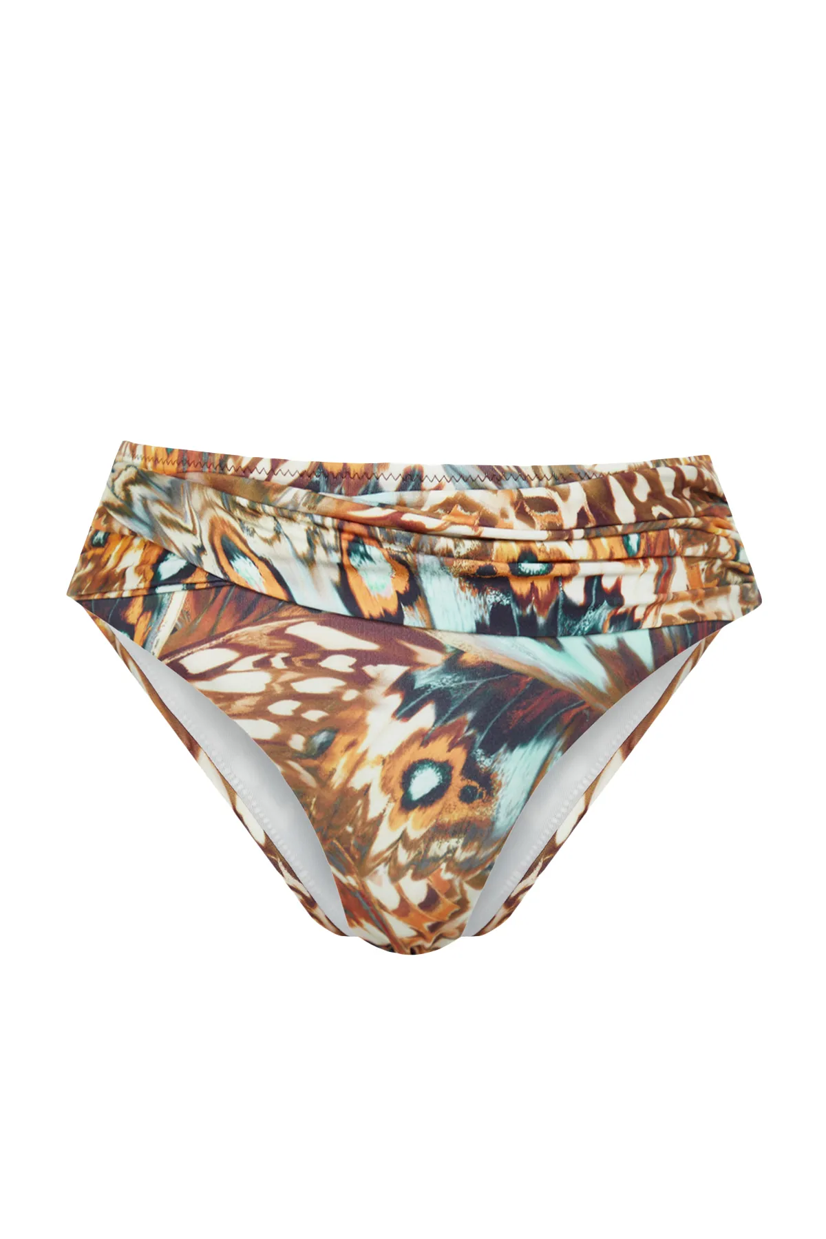 Trendyol Collection  Hipster-Bikinihose mit hohem Bund und geknotetem Animal-Print TBESS24BA00003