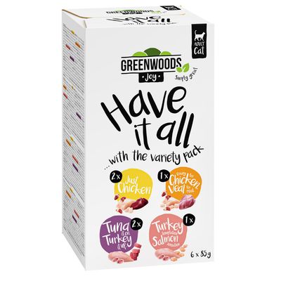 Gemischtes Probierpaket Greenwoods Joy 6 x 85 g