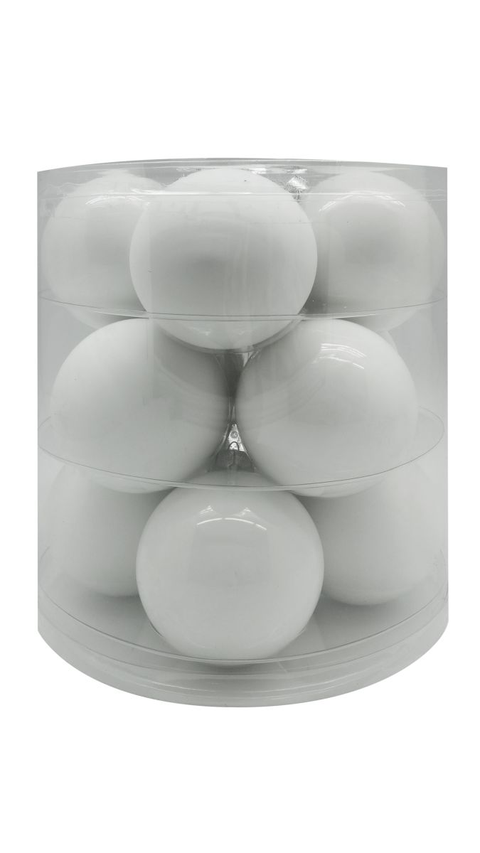 Baumkugeln 12tlg. Set Pure White 8 cm