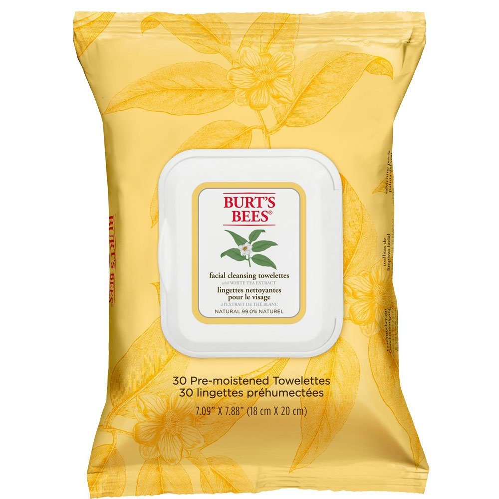 BURT'S BEES Augenpads Facial Cleansing Towelettes Feuchttücher, 30 Stk.