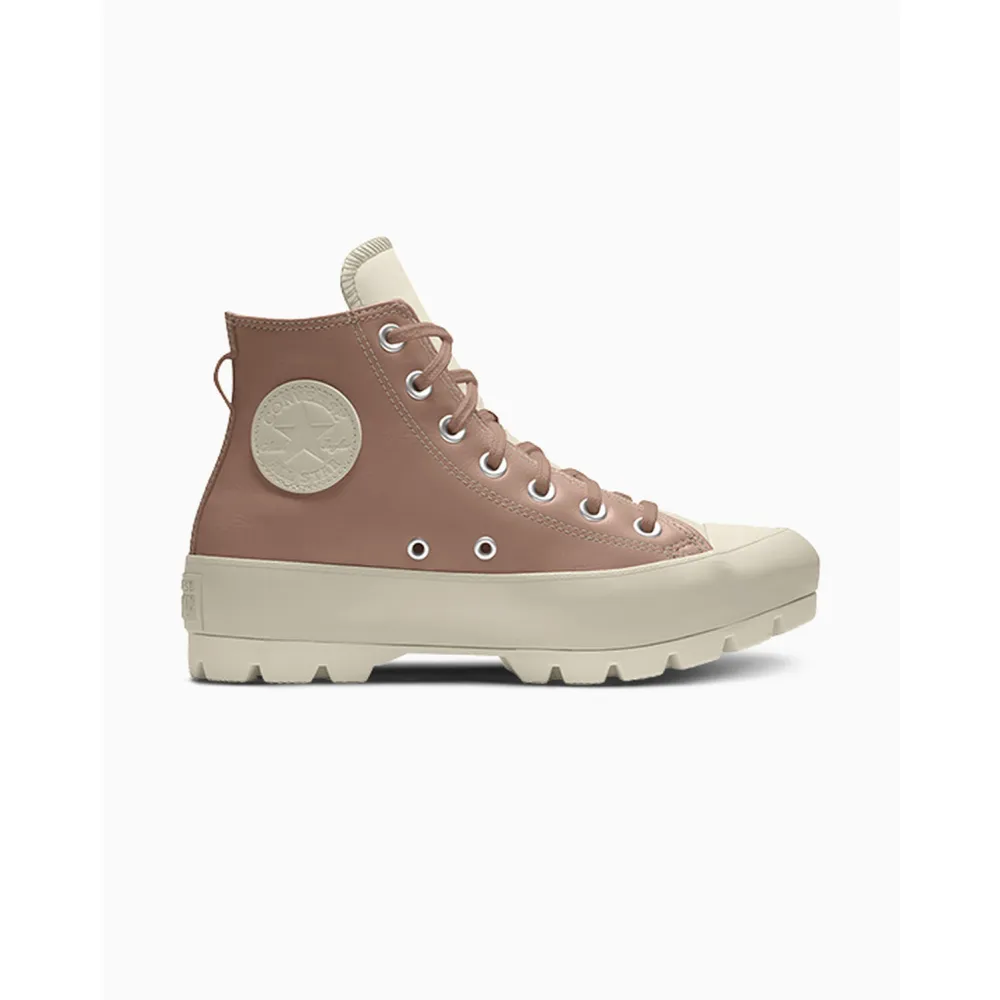 Converse Custom Chuck Taylor All Star Lugged Platform Leather By You A06687CSP24_VANCHETTABEIGE_SC / pink