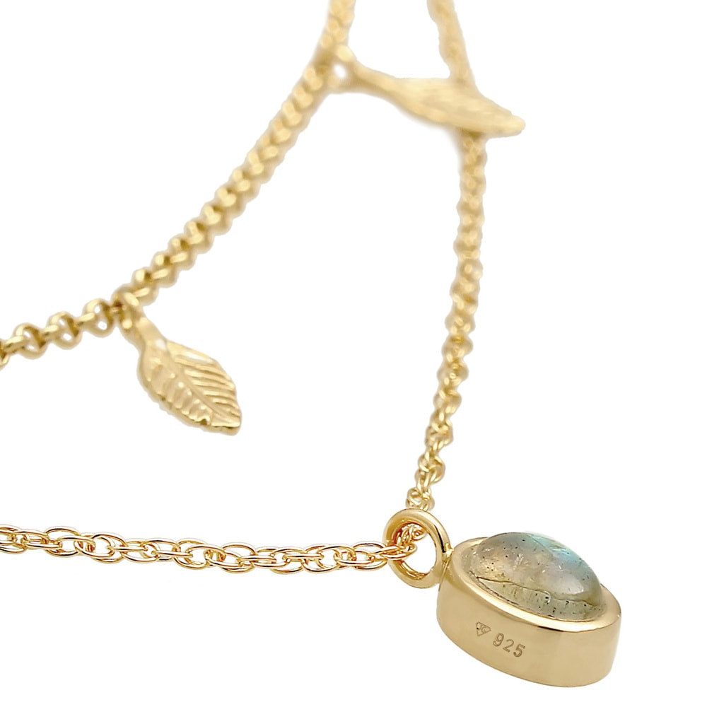Elli PREMIUM Elli PREMIUM Collier Pendentif plume pour dames Tendance estivale bohème avec lab collier