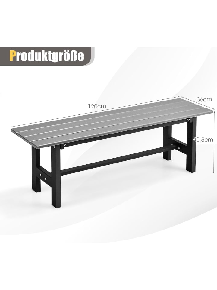 COSTWAY 2-Sitzer Sitzbank in Grau günstig kaufen onesize