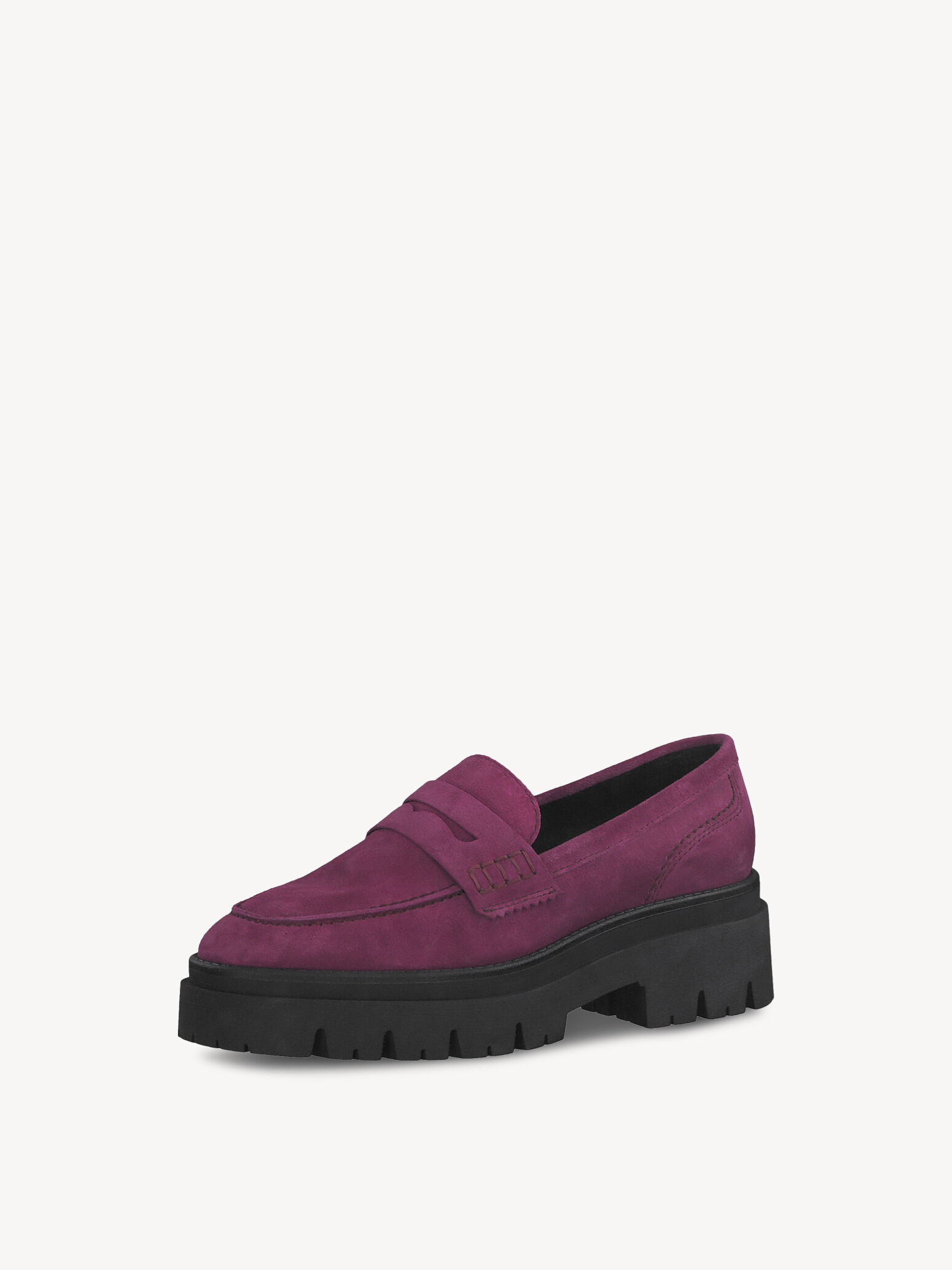 Slipper en cuir - rose fuchsia