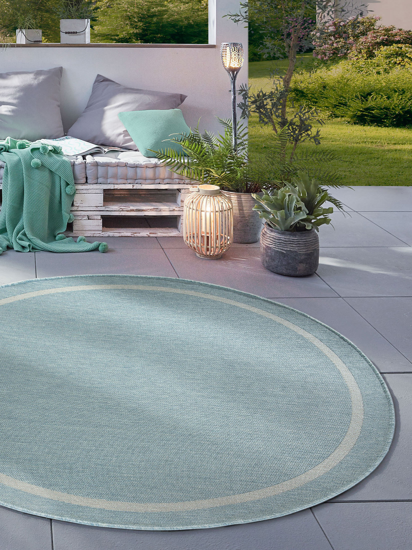Svana Moderner Teppich, Aqua