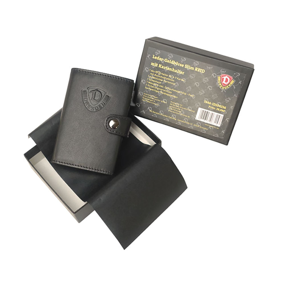 Leder-Geldbörse SLIM RFID mit Kartenhalter