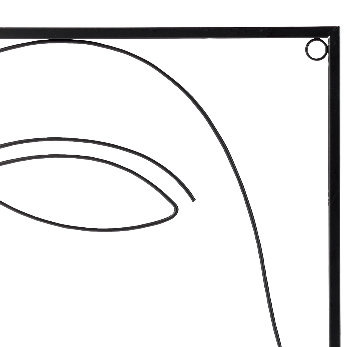 Metall-Wandbild mit Gesicht