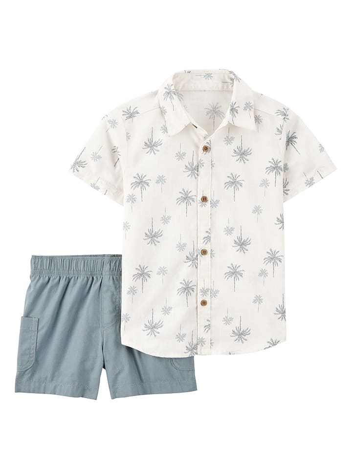 carter's 2tlg. Outfit in Weiß/ Blau günstig kaufen