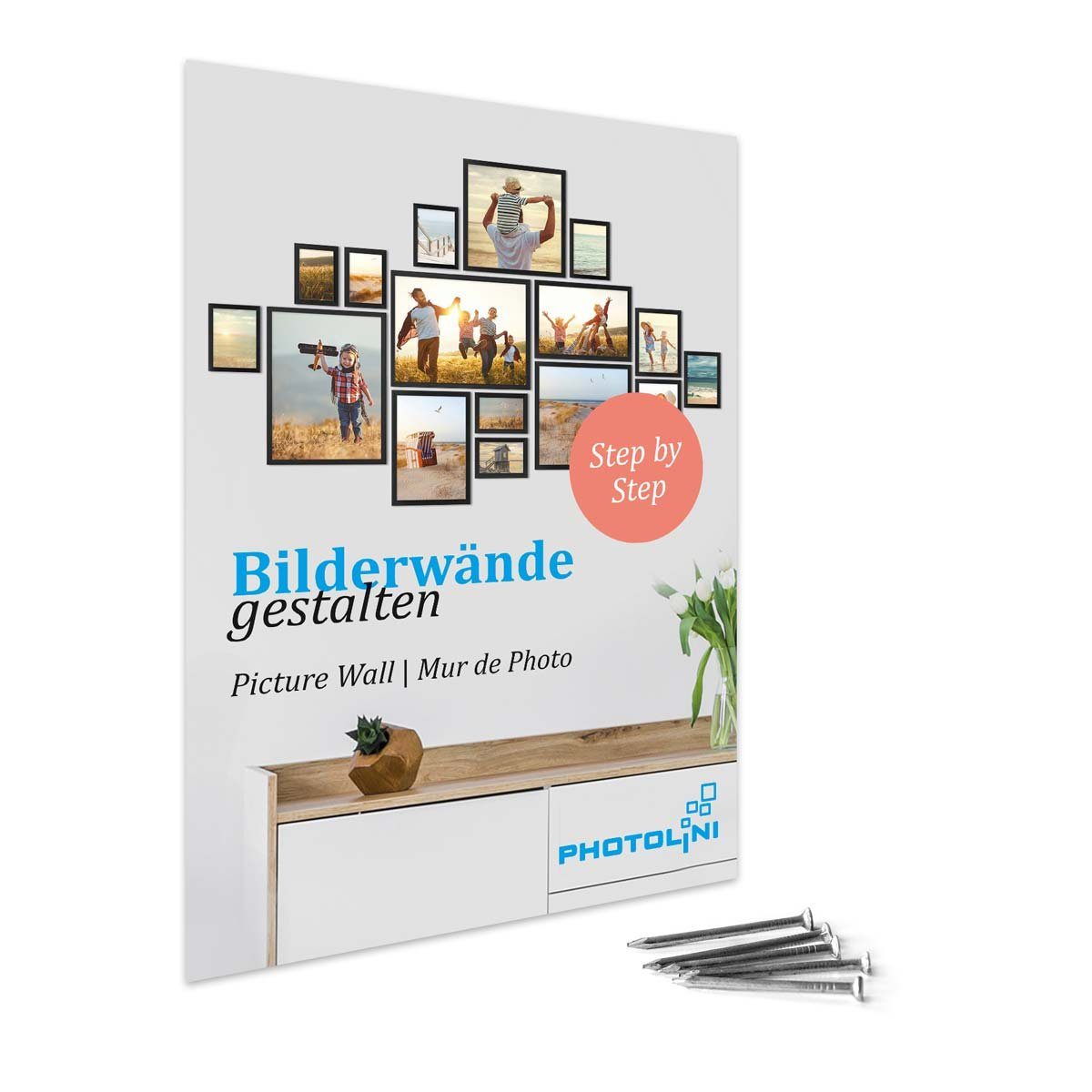 PHOTOLINI Bilderrahmen Poster-Einzelrahmen Modern Schmal