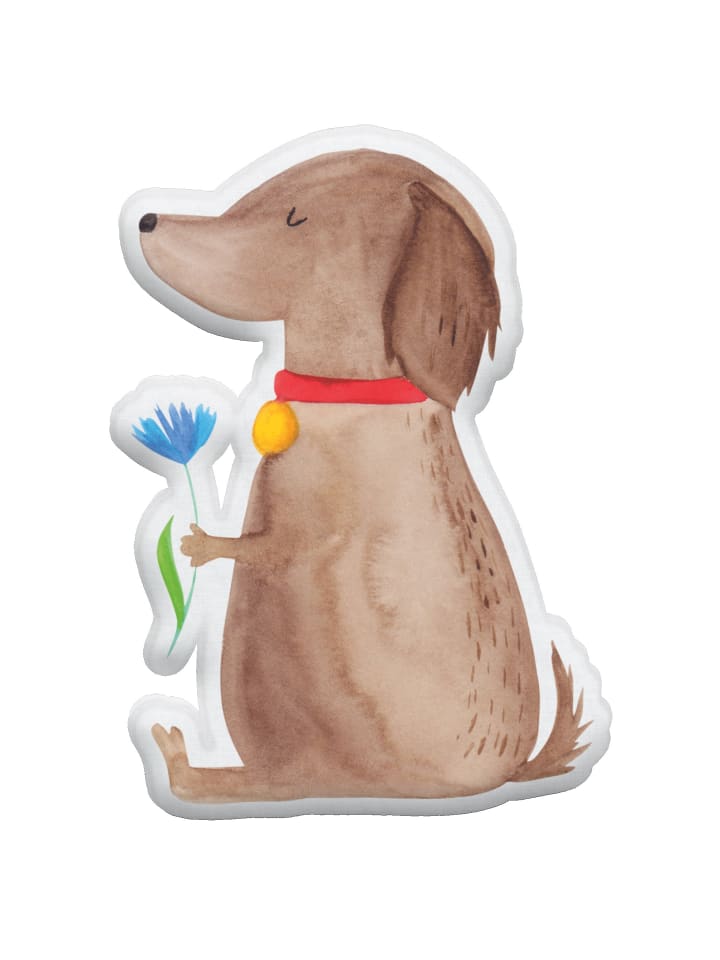Mr. & Mrs. Panda Kissen Kuscheltier Hund Blume ohne Spruch in Weiß günstig kaufen