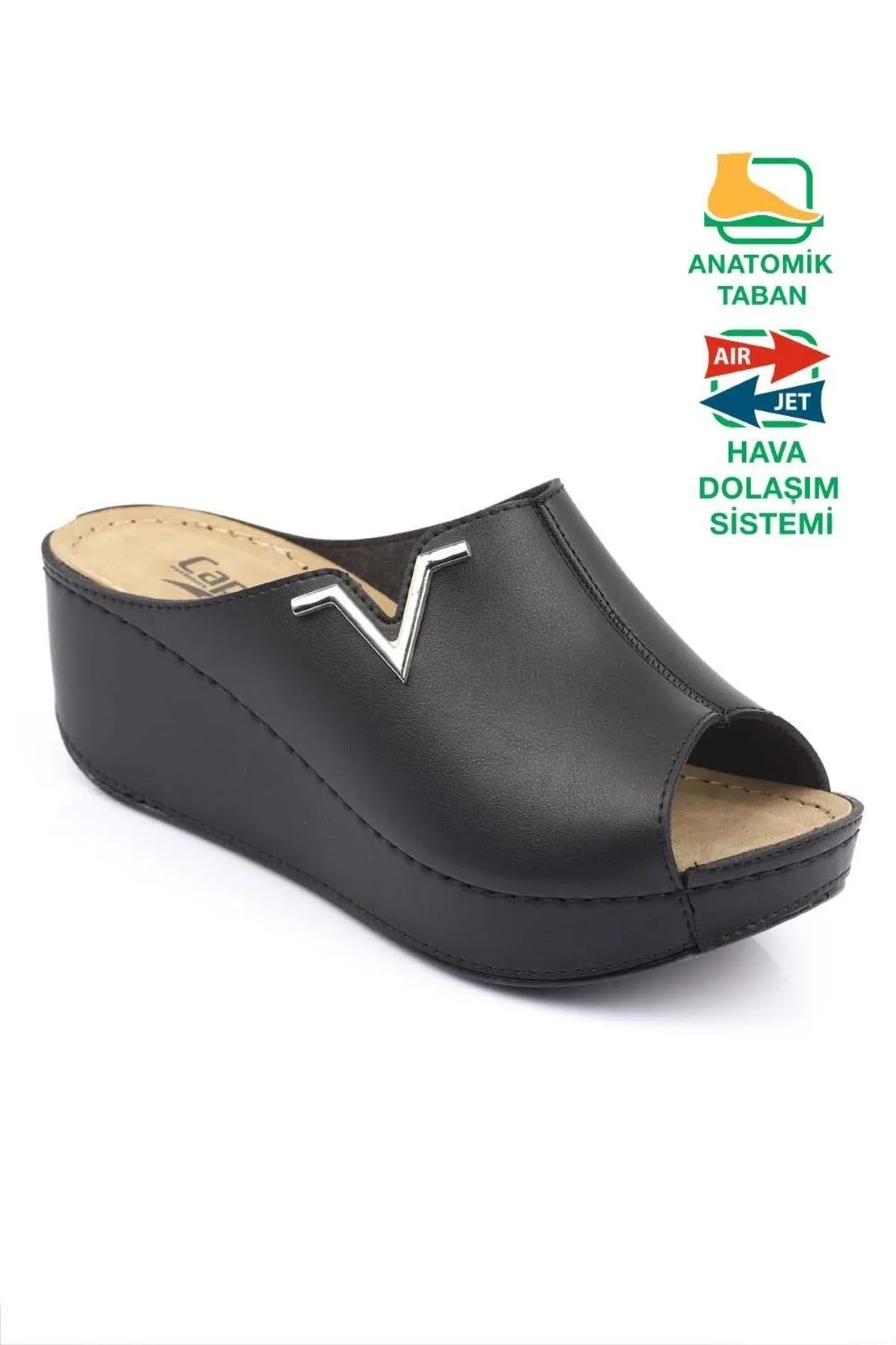 Capone Outfitters  Anatomisch weiche, bequeme Mutterhausschuhe mit Keilabsatz