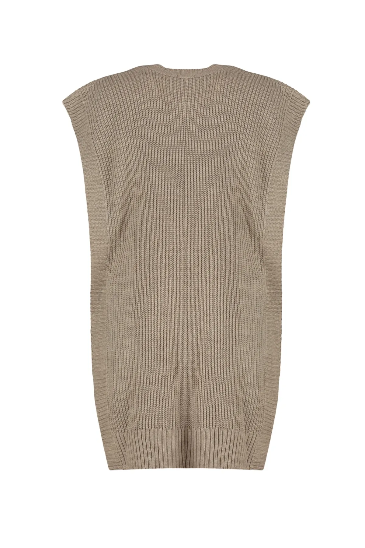 Trendyol Modest  Nerzfarbener Strickpullover mit seitlichem Schlitzdetail TCTAW23SV00010