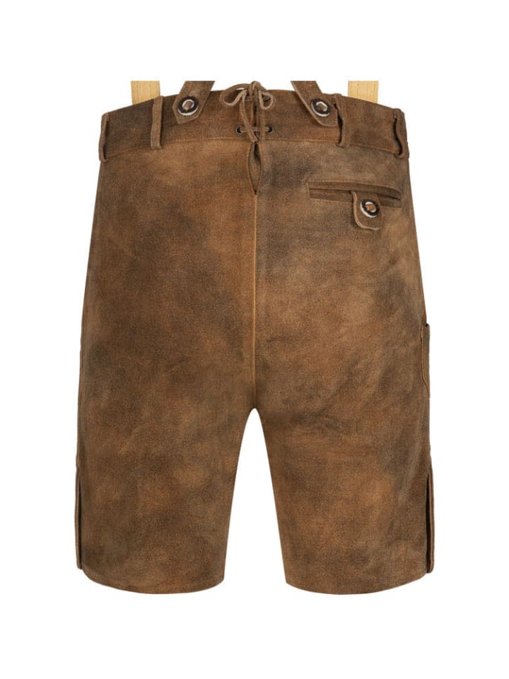 Nübler Lederhose kurz Bertl in Braun günstig kaufen