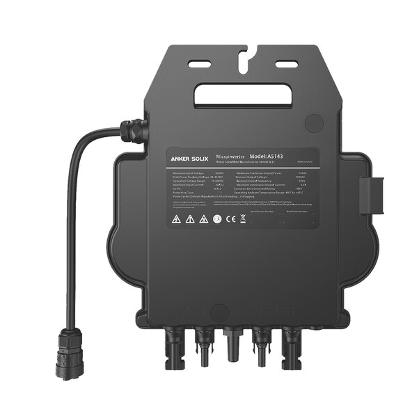 Bifaziales Balkonkraftwerk 900W / 800W inkl. Speicherbatterie und Wandhalterung für Geländer rund